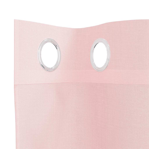 Hellrosa Voile Vorhänge mit Ösen, 2 Stk. 140x260 cm