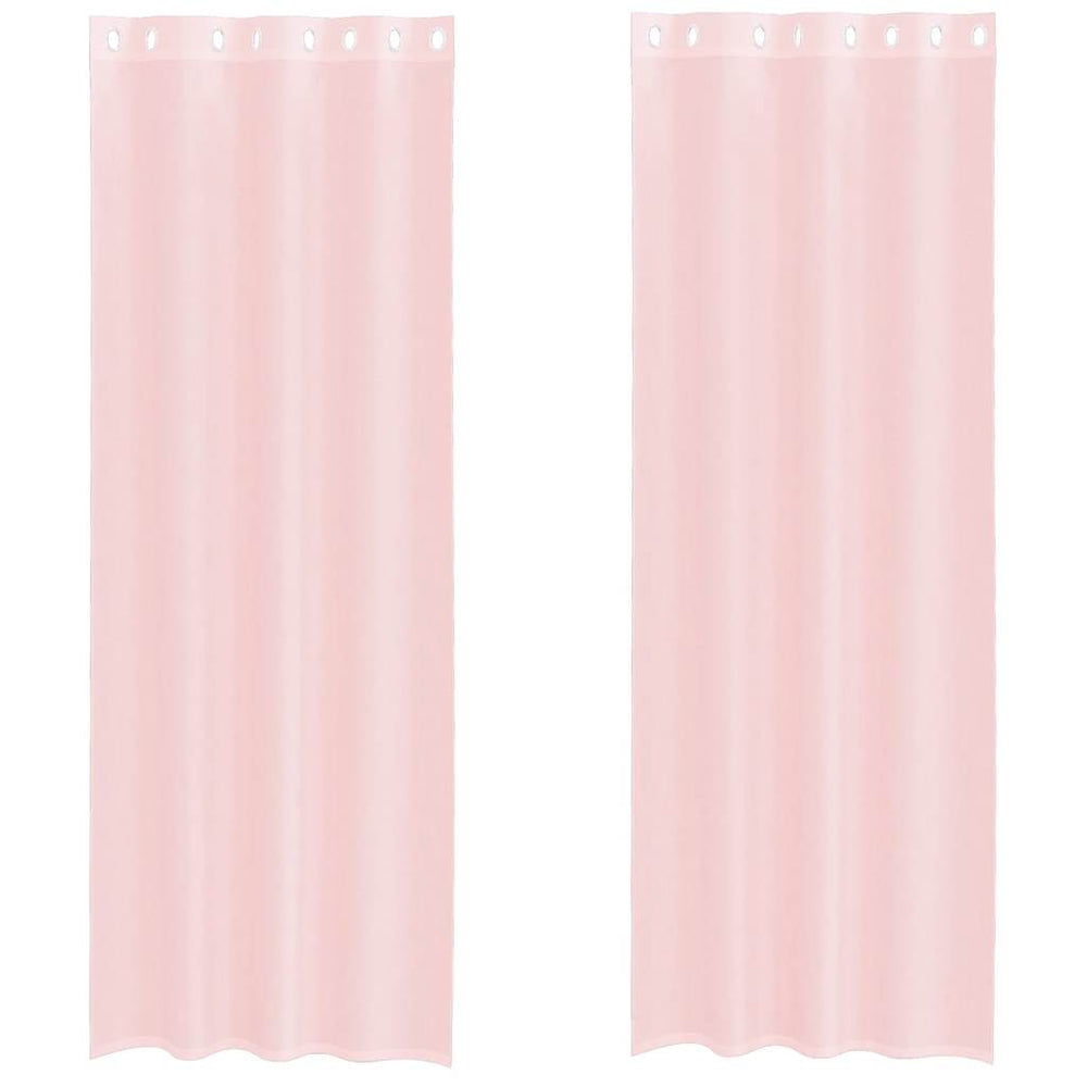 Hellrosa Voile Vorhänge 140x300 cm, 2er-Set