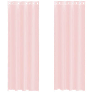 Hellrosa Voile Vorhänge 140x300 cm, 2er-Set