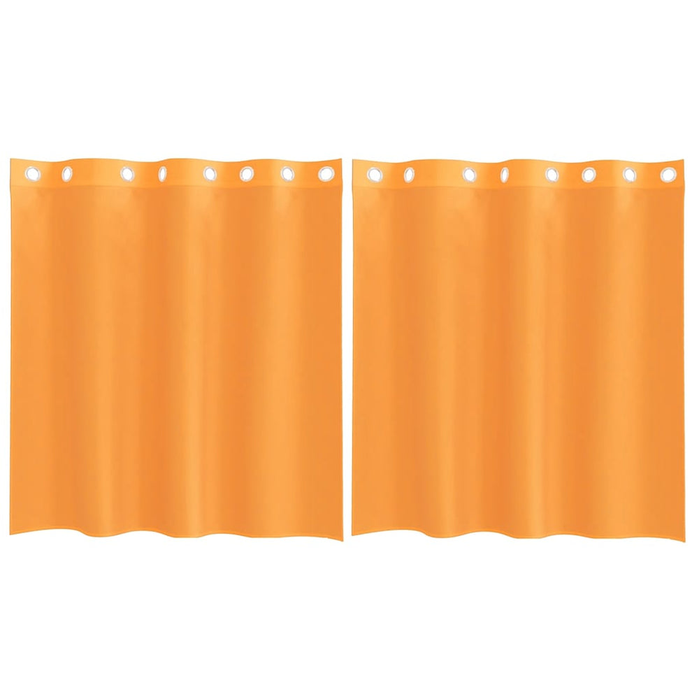 Orange Voile Vorhänge mit Ösen, 140x140 cm, 2er-Set