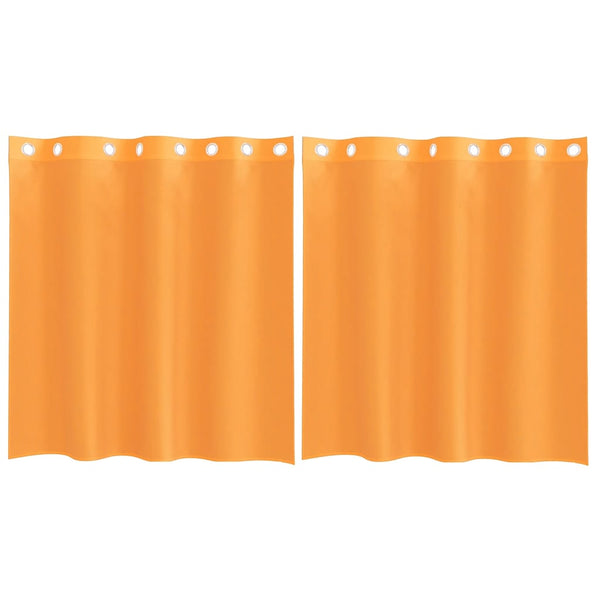 Orange Voile Vorhänge mit Ösen, 140x140 cm, 2er-Set