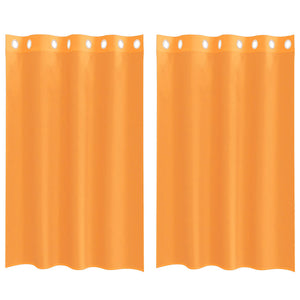 Orange Voile Gardinen 140x175 cm, 2er-Set