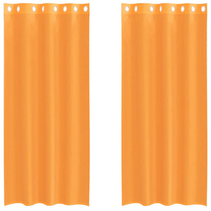 Orange Voile Vorhänge mit Ösen, 140x225 cm, 2er-Set