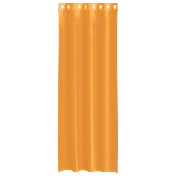 Orange Voile Vorhänge mit Ösen, 140x260 cm, 2er-Set