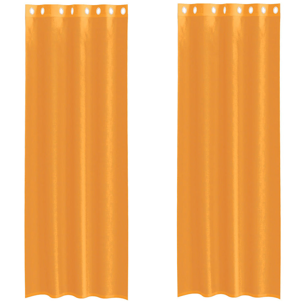 Orange Voile Gardinen 140x300 cm, 2er-Set
