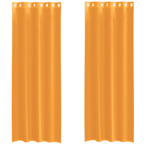 Orange Voile Gardinen 140x300 cm, 2er-Set