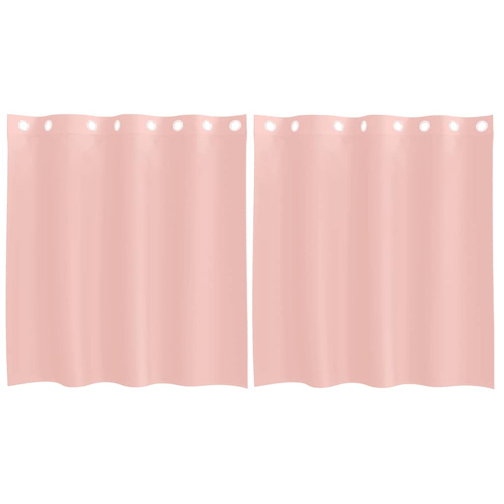 Rosa Voile Gardinen 140x140 cm, 2er-Set