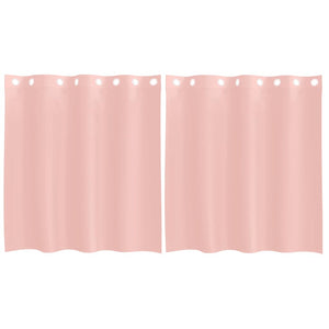Rosa Voile Gardinen 140x140 cm, 2er-Set