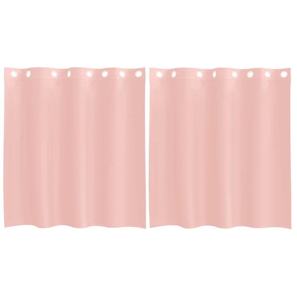 Rosa Voile Gardinen 140x140 cm, 2er-Set