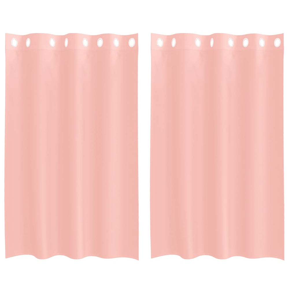 Rosa Voile Vorhänge 140x175 cm, 2er-Set