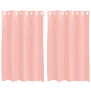 Rosa Voile Vorhänge 140x175 cm, 2er-Set