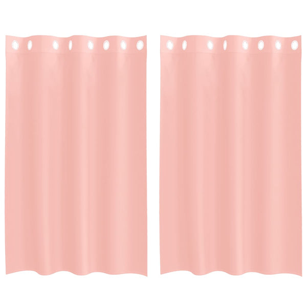 Rosa Voile Vorhänge 140x175 cm, 2er-Set