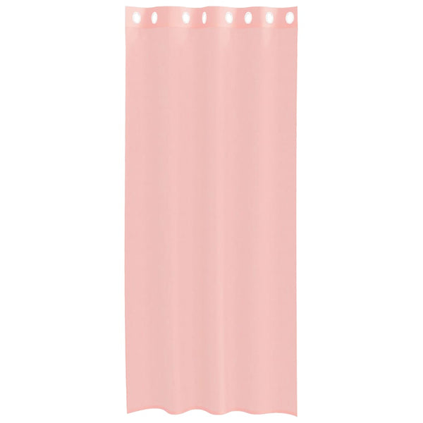 Rosa Voile Gardinen 140x245 cm, 2er-Set