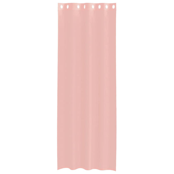 Rosa Voile Vorhänge 140x260 cm, 2er-Set