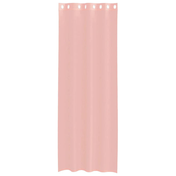 Rosa Voile Vorhänge 140x300 cm, 2er-Set