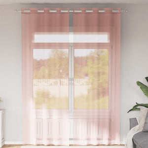Rosa Voile Vorhänge 140x300 cm, 2er-Set