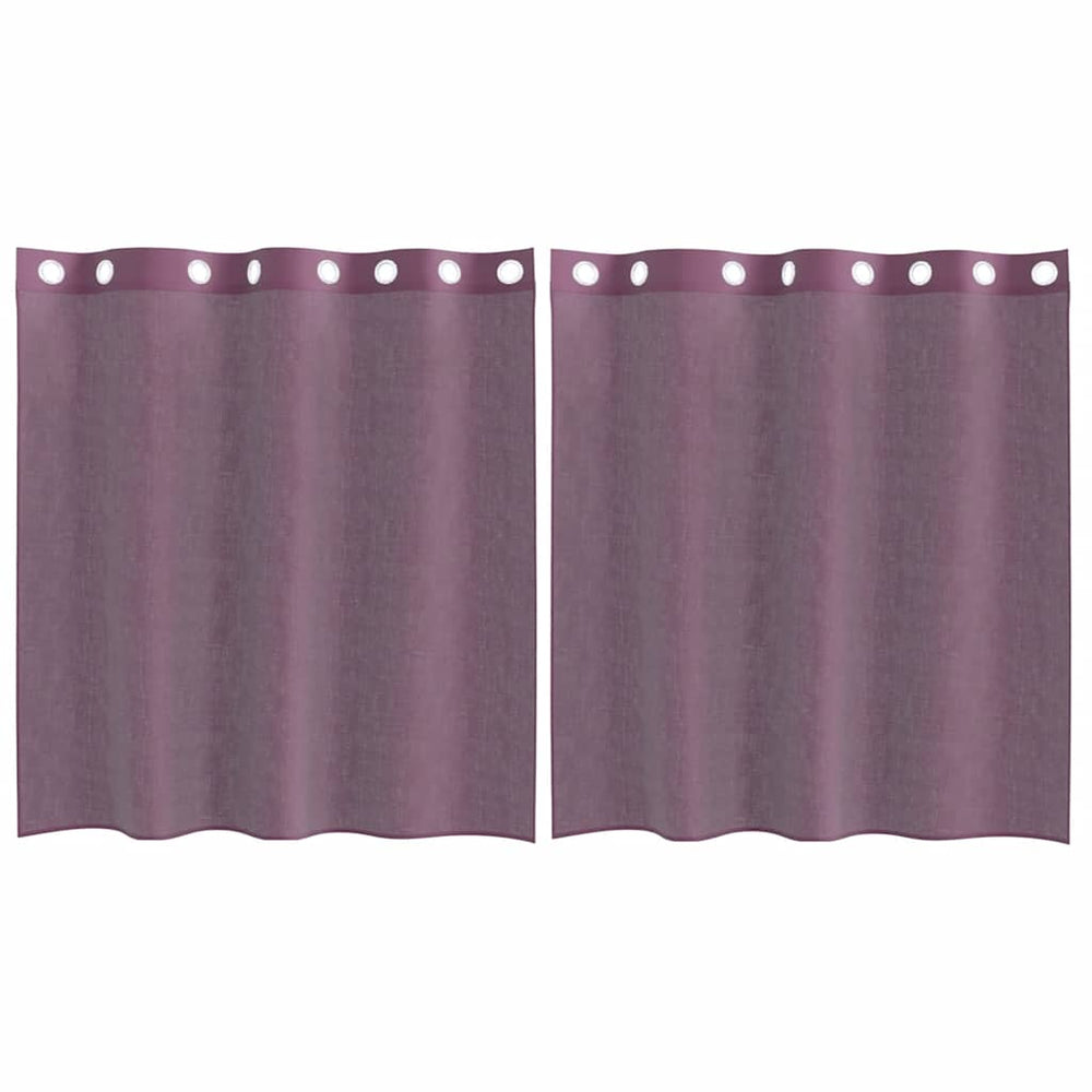 Lila Voile Vorhänge 140x140 cm, 2er-Set
