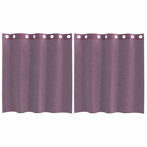 Lila Voile Vorhänge 140x140 cm, 2er-Set