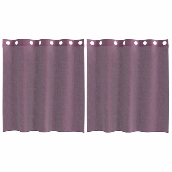Lila Voile Vorhänge 140x140 cm, 2er-Set