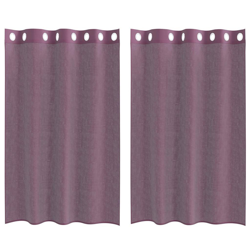 Lila Voile Vorhänge 140x175 cm, 2er-Set