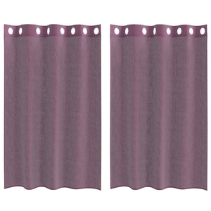 Lila Voile Vorhänge 140x175 cm, 2er-Set
