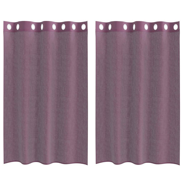 Lila Voile Vorhänge 140x175 cm, 2er-Set