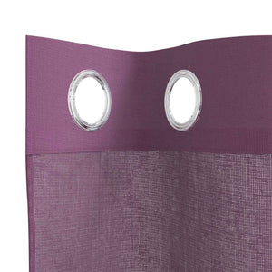 Lila Voile Vorhänge mit Ösen, 140x225 cm, 2er-Set