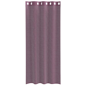 Lila Voile Vorhänge mit Ösen 140x245cm, 2er-Set