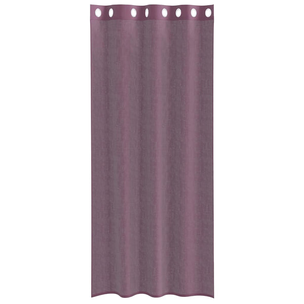Lila Voile Vorhänge mit Ösen 140x245cm, 2er-Set