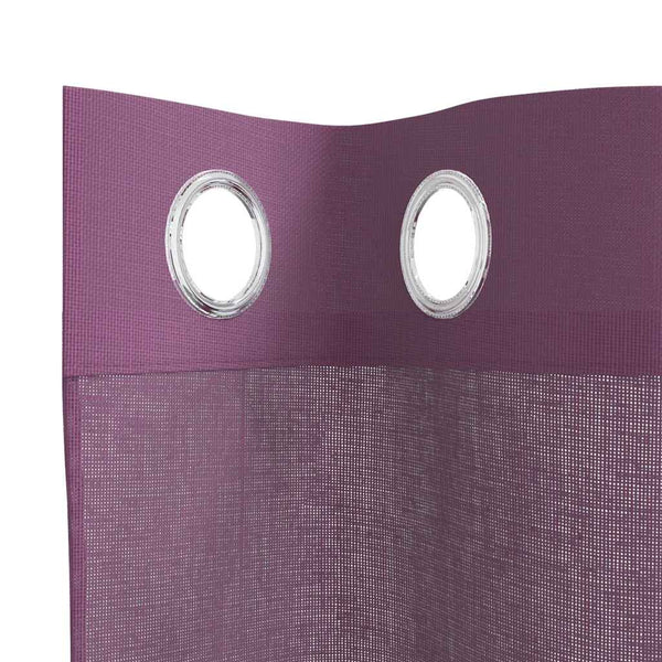 Lila Voile Vorhänge mit Ösen 140x245cm, 2er-Set
