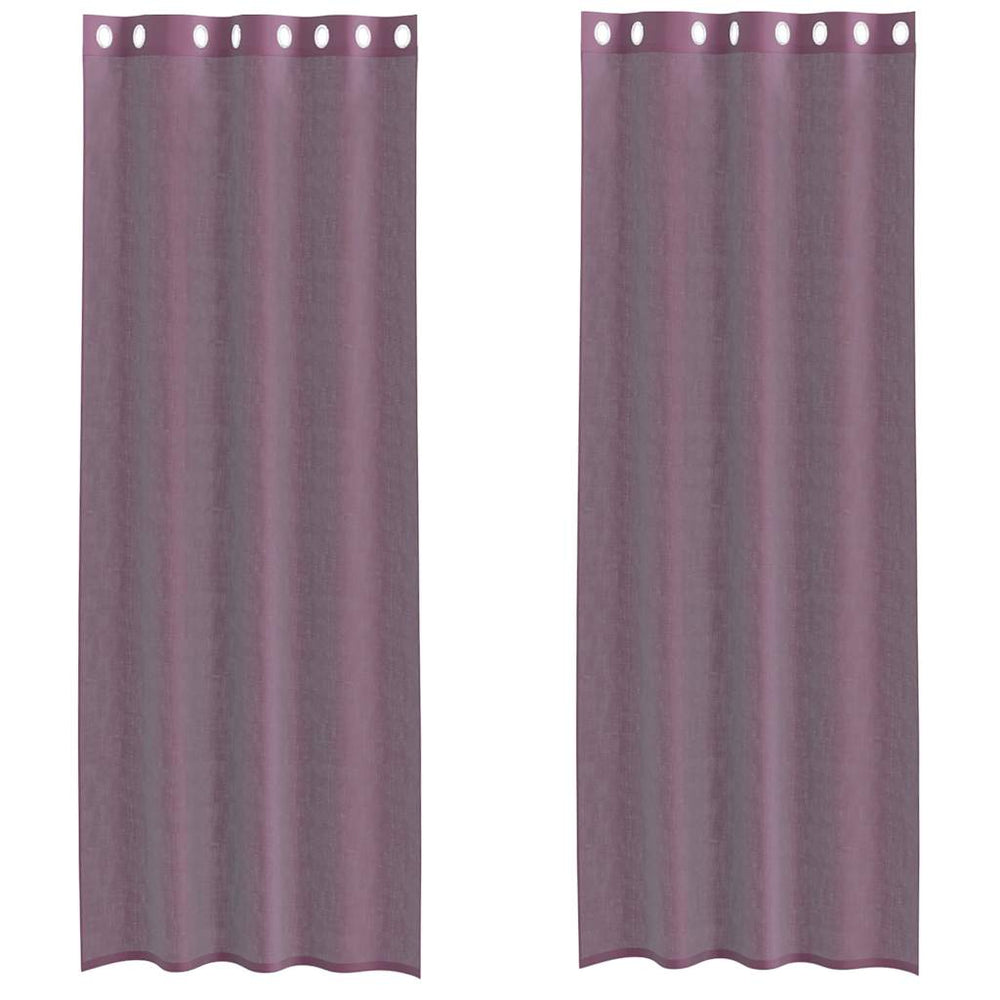 Lila Voile Vorhänge 140x300 cm, 2er-Set