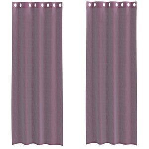 Lila Voile Vorhänge 140x300 cm, 2er-Set