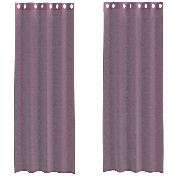 Lila Voile Vorhänge 140x300 cm, 2er-Set