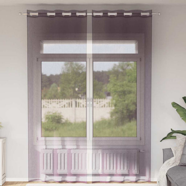 Lila Voile Vorhänge 140x300 cm, 2er-Set