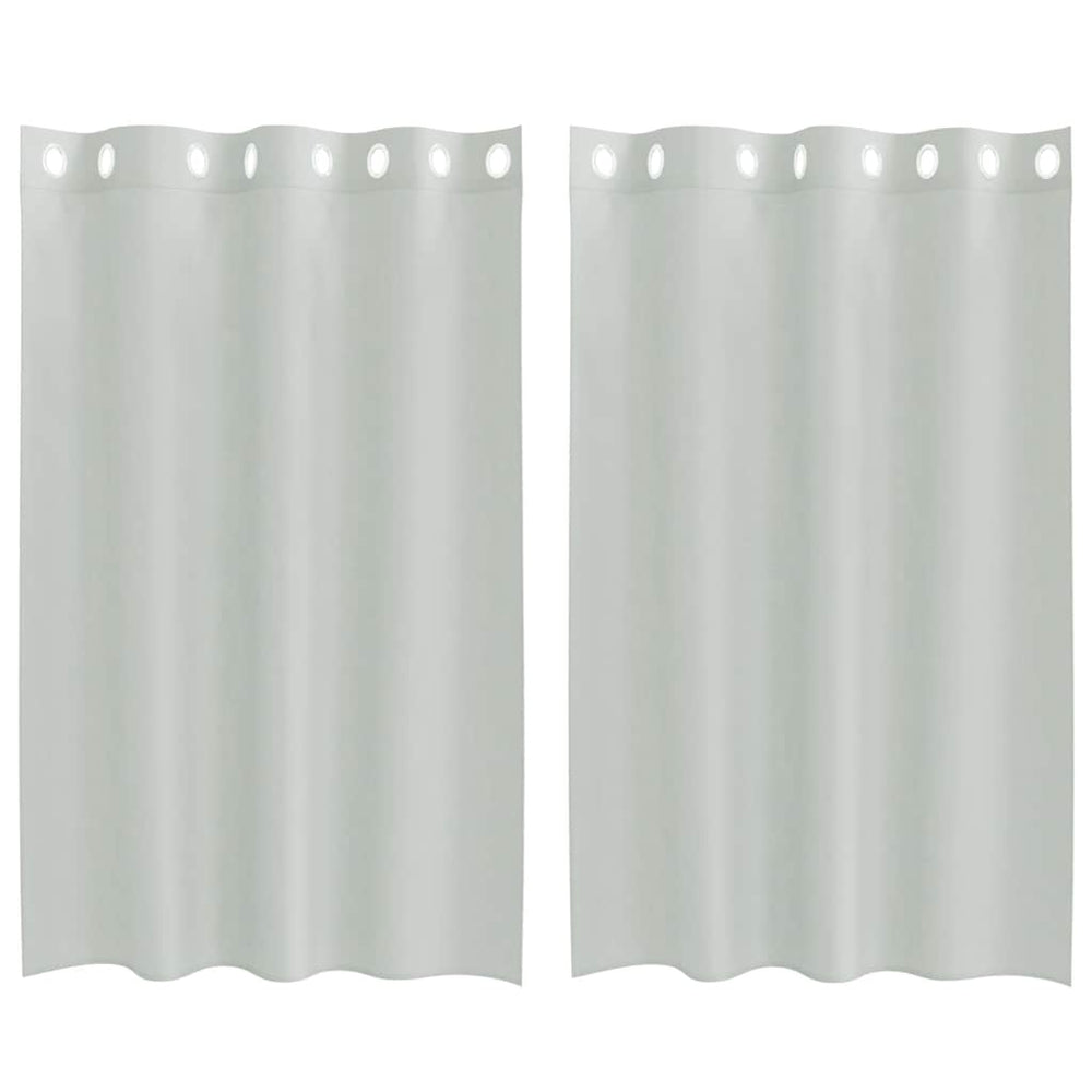 Hellgraue Voile Vorhänge, 140x175 cm, 2er-Set