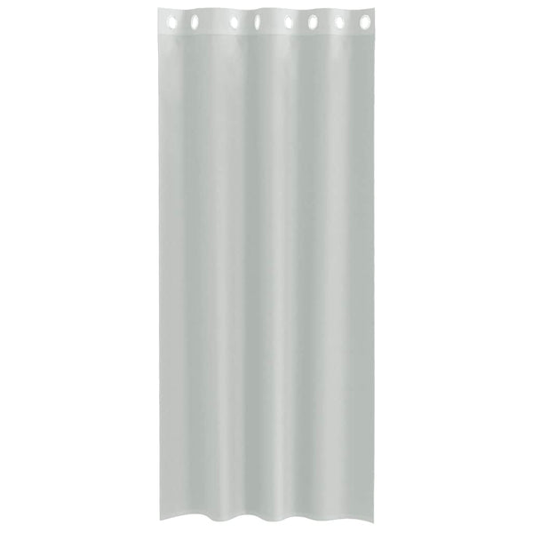 Hellgraue Voile Vorhänge mit Ösen, 140x225 cm, 2er-Set