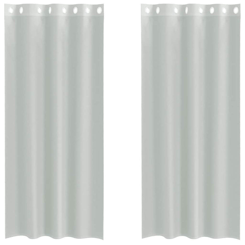 Hellgraue Voile Vorhänge 140x245 cm, 2er-Set