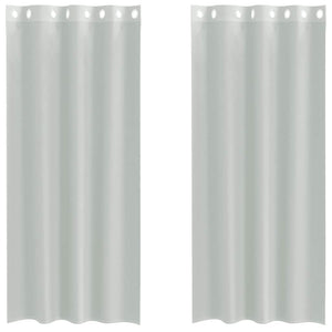 Hellgraue Voile Vorhänge 140x245 cm, 2er-Set