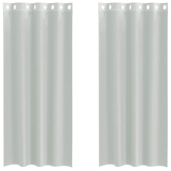 Hellgraue Voile Vorhänge 140x245 cm, 2er-Set