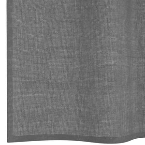 Dunkelgraue Voile-Vorhänge mit Schlaufen, 2 Stk. 140x245 cm