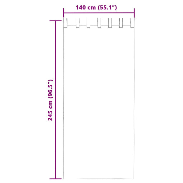 Dunkelgraue Voile-Vorhänge mit Schlaufen, 2 Stk. 140x245 cm