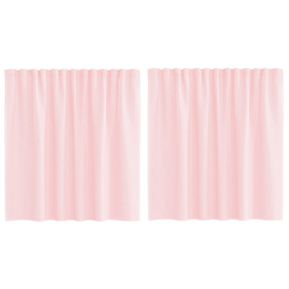 Hellrosa Voile Vorhänge mit Schlaufen, 140x140cm, 2er-Set