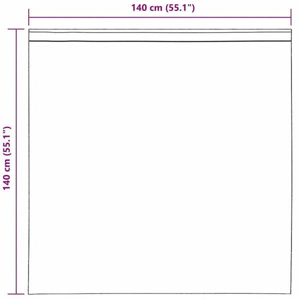 Hellrosa Voile Vorhänge mit Schlaufen, 140x140cm, 2er-Set