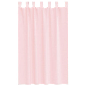 Hellrosa Voile Vorhänge mit Schlaufen, 2er-Set