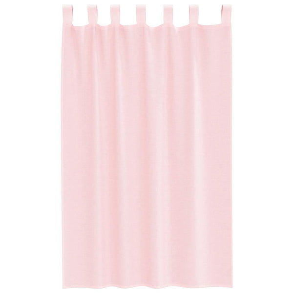 Hellrosa Voile Vorhänge mit Schlaufen, 2er-Set