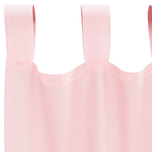 Hellrosa Voile Vorhänge mit Schlaufen, 2er-Set