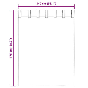 Hellrosa Voile Vorhänge mit Schlaufen, 2er-Set