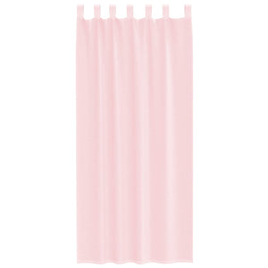 Hellrosa Voile Vorhänge mit Schlaufen, 2er-Set
