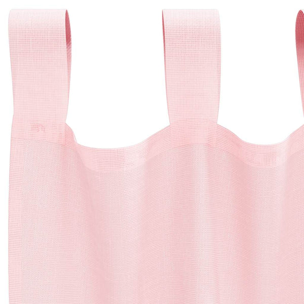 Hellrosa Voile Vorhänge mit Schlaufen, 2er-Set