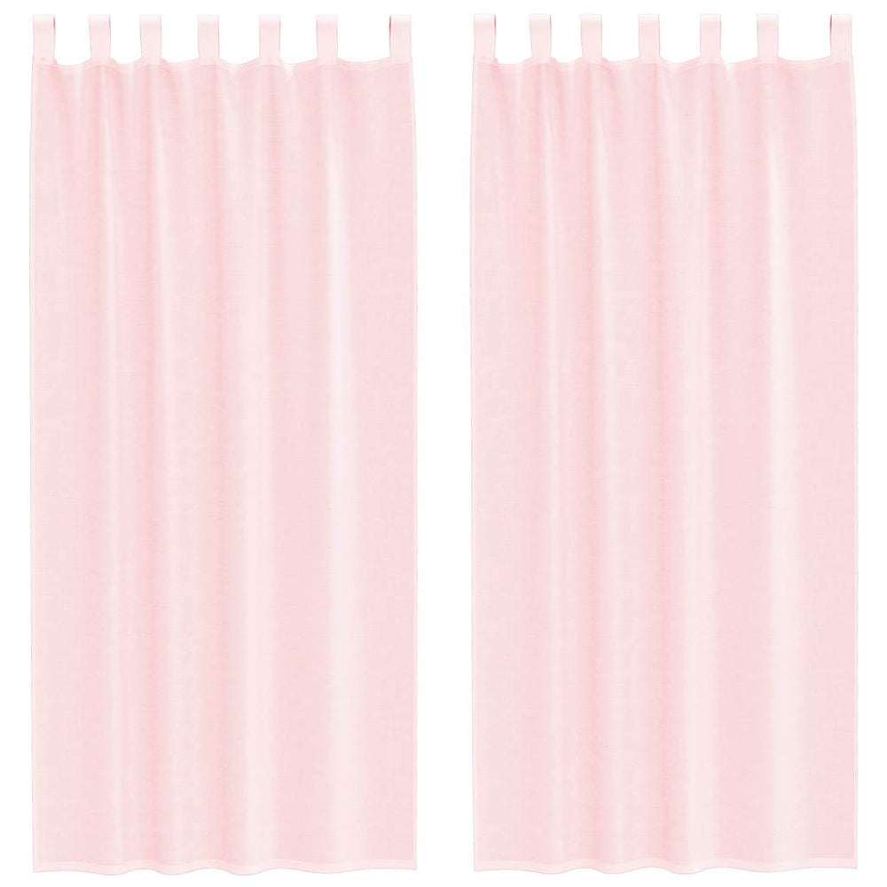 Hellrosa Voile Vorhänge 140x245cm, 2er-Set